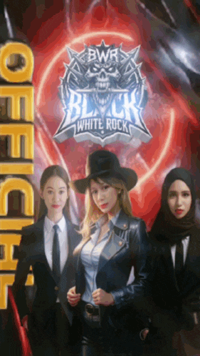 a poster for bwr black white rock