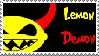 a postage stamp with a lemon demon on it
