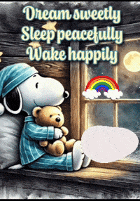 snoopy is sitting on a window sill holding a teddy bear and looking out the window .