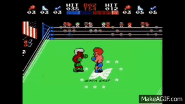 a boxing game is being played on a video game console