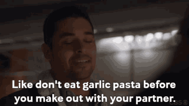 You Eat Garlic Pasta And Kiss Me Wilmer Valderrama GIF - You Eat Garlic Pasta And Kiss Me Wilmer Valderrama Carlos Madrigal GIFs