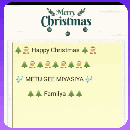 a merry christmas greeting card with a picture of santa claus and christmas trees