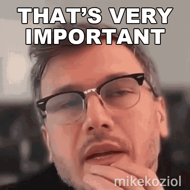 a man wearing glasses says that 's very important mikekoziol