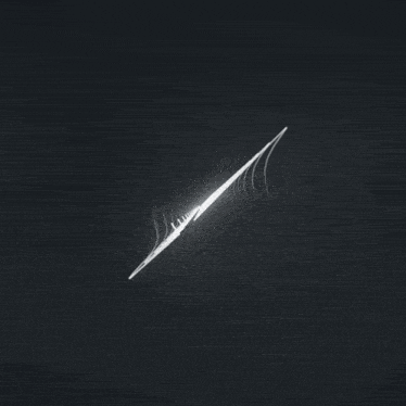 a lightning bolt is coming out of a circle on a dark background