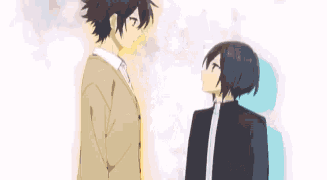 a boy in a black suit says you should probably hold off on dying .