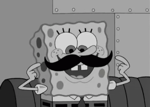 Spongebob Mustache GIF - Spongebob Mustache Happy GIFs