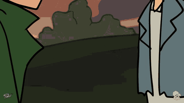 a cartoon drawing of two men standing next to each other with a watermark that says ' the twin ' on the bottom