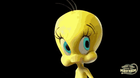 a cartoon character with a looney tunes world of mayhem logo on the bottom