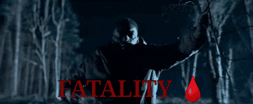 a poster with the word fatality in red letters