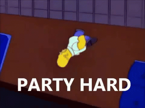 Party GIF - Party Hard The Simpsons Homer Simpson GIFs