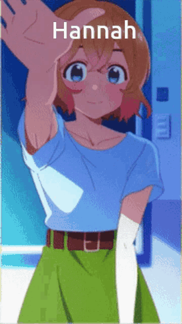 a picture of a girl with the name hannah written above her