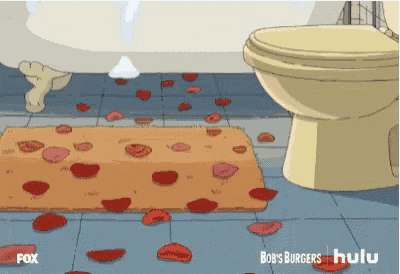 a cartoon of a bathroom with a hulu logo