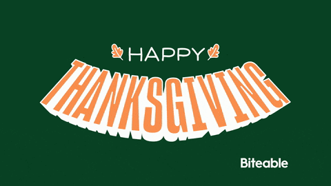 a green background with the words happy thanksgiving written on it