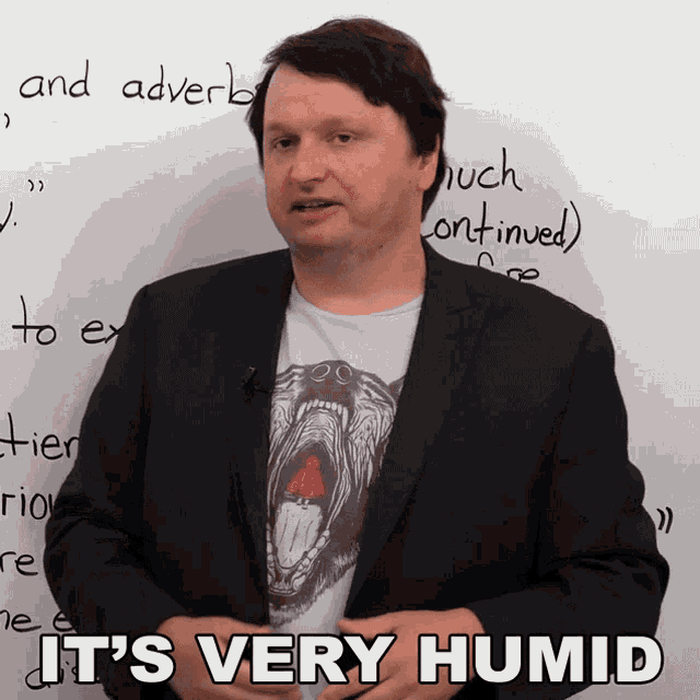 Its Very Humid Alex GIF - Its Very Humid Alex Learn English With Alex GIFs