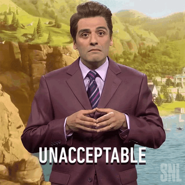 Unacceptable Oscar Isaac GIF - Unacceptable Oscar Isaac Saturday Night Live GIFs