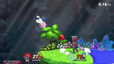 a screenshot of a video game with a time of 5:18 on the bottom