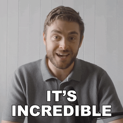 a man says it 's incredible while looking at the camera