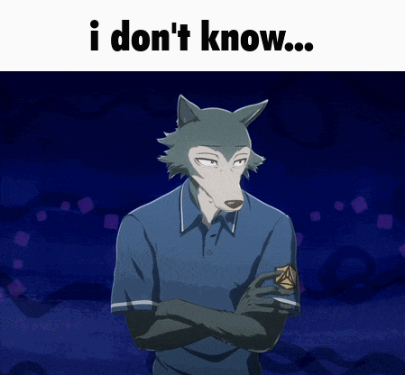 a picture of a wolf with the words i don t know