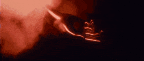 a purple lightning bolt is coming from a pink background