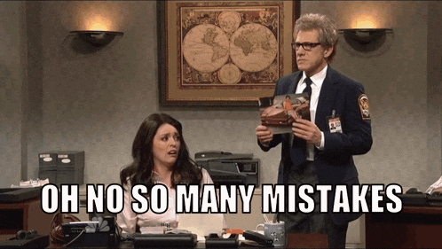 Oh No So Many Mistakes Christoph Waltz GIF - Oh No So Many Mistakes Christoph Waltz Snl GIFs