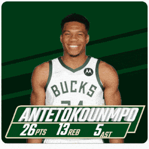 antetokounmpo has 26 pts and 13 reb in his last 5 games