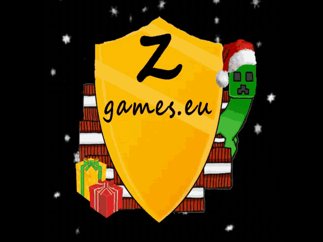 a yellow shield with z games.eu written on the top