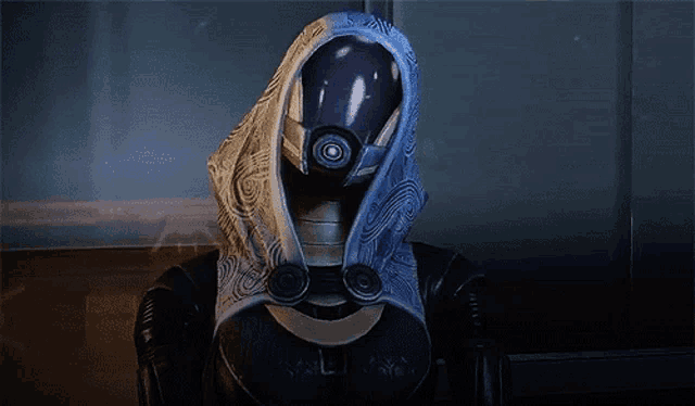 a video game character with a purple helmet and a hood that says ' galaxy ' on it
