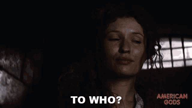 a woman with red hair and freckles says to who