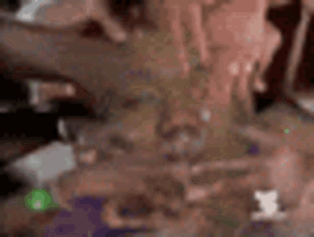 a close up of a person 's face with a lot of paint on it