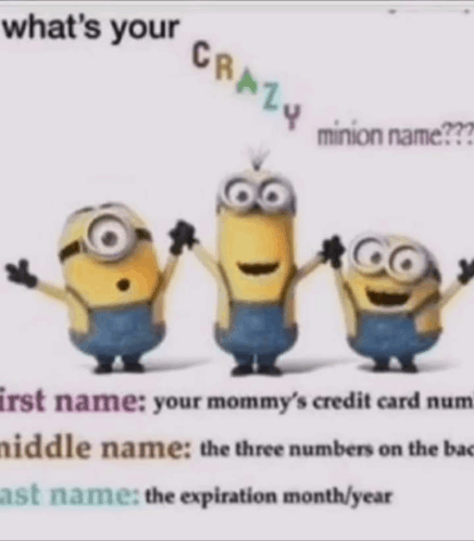 Crazy Minion Name GIF - Crazy Minion Name GIFs