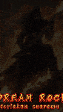 a poster of a grim reaper holding a guitar with the words dream rock written below him