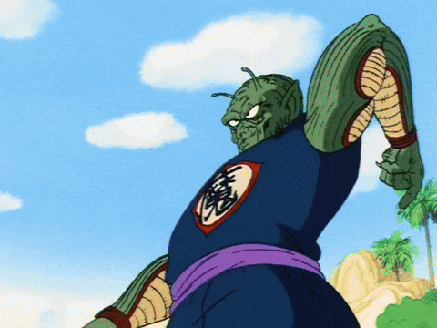 a cartoon drawing of a monster with a chinese symbol on his shirt