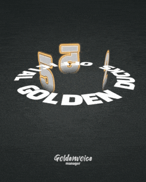 a logo for the golden bucks is displayed on a black surface