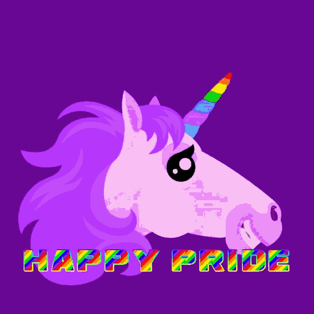 Happy Pride Pride Unicorn GIF - Happy Pride Pride Unicorn Pride Rainbow GIFs