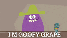 a cartoon character says " and i 'm freckleface strawberry " next to a microphone