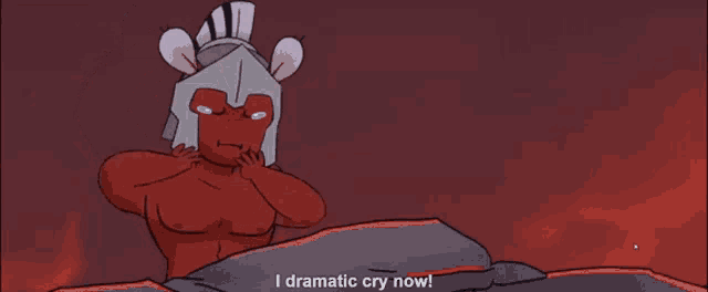 a cartoon of a man with a mask on his face and the word crying below him