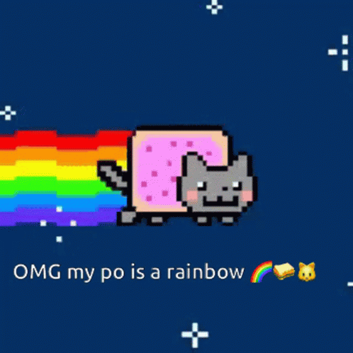 Hoooo Omg My Po Is A Rainbow GIF - Hoooo Omg My Po Is A Rainbow Dog GIFs