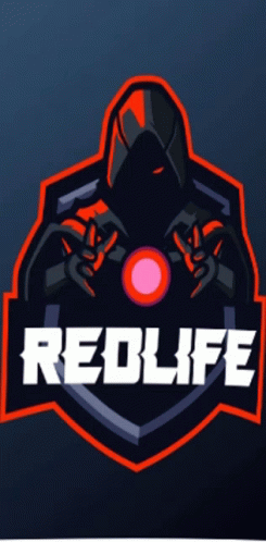 a logo for a company called redlife shows a hooded figure