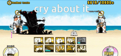 Cry About It Battle Cats GIF - Cry About It Battle Cats Slime Cat GIFs