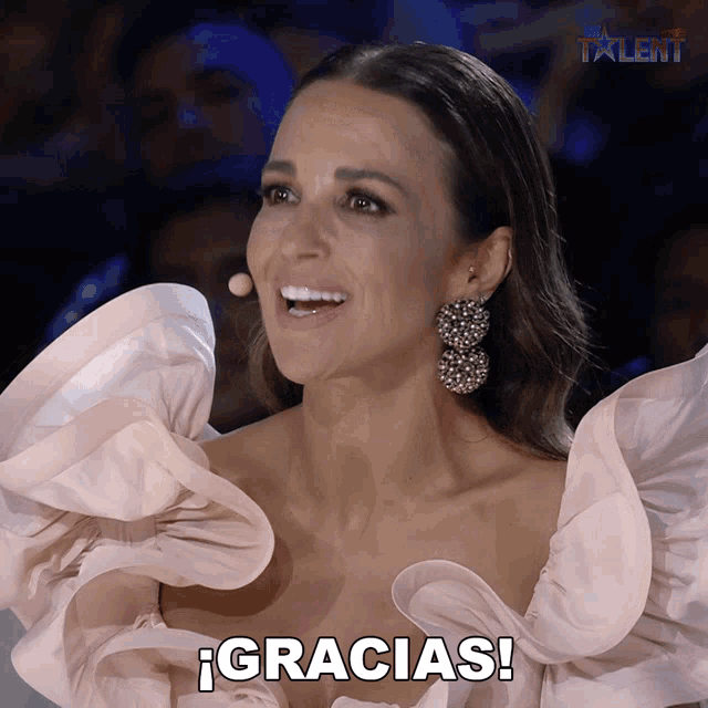 Gracias Paula Echevarria GIF - Gracias Paula Echevarria Got Talent España GIFs