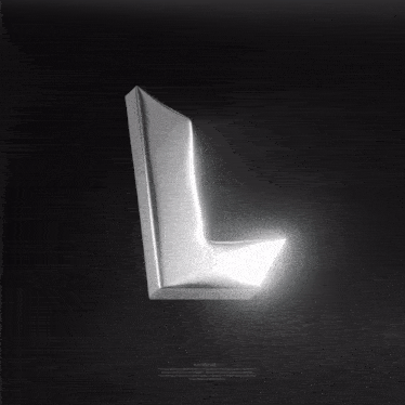 a silver letter l on a black background with the word fantasy below it