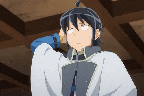 a cartoon character with a surprised look on his face holds his hand to his forehead