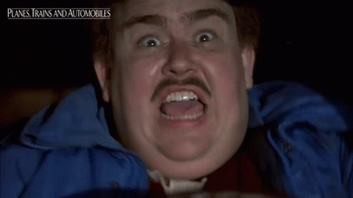 Screaming Del Griffith GIF - Screaming Del Griffith Planes Trains And Automobiles GIFs