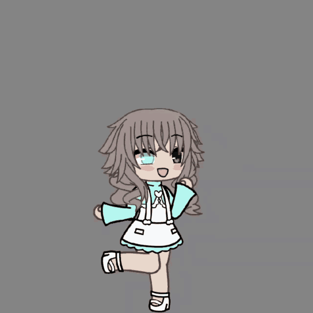 a drawing of a girl wearing overalls and a blue shirt