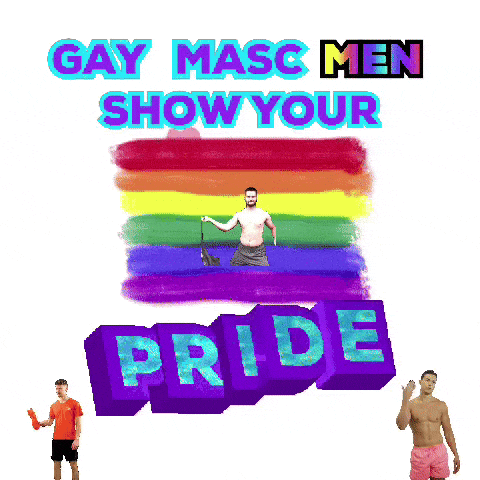 a poster for gay masc men show your pride