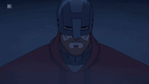 a dark blue background with the letter k on the bottom right