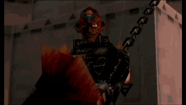 a video game character says ha ha ha tu cherches le contact bonne blague tu es brave mais sot !