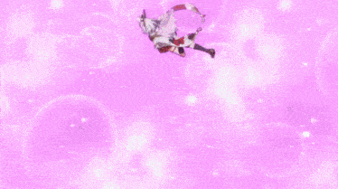 a girl with white hair and red eyes is wearing a headband with a rabbit on it