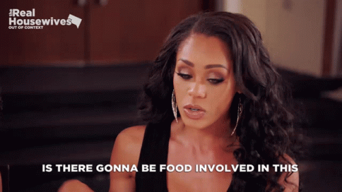 Monique Rhop Food Is There Going To Be Food GIF - Monique Rhop Food Is There Going To Be Food Monique Samuels GIFs