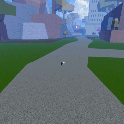a computer generated image of a person walking down a street